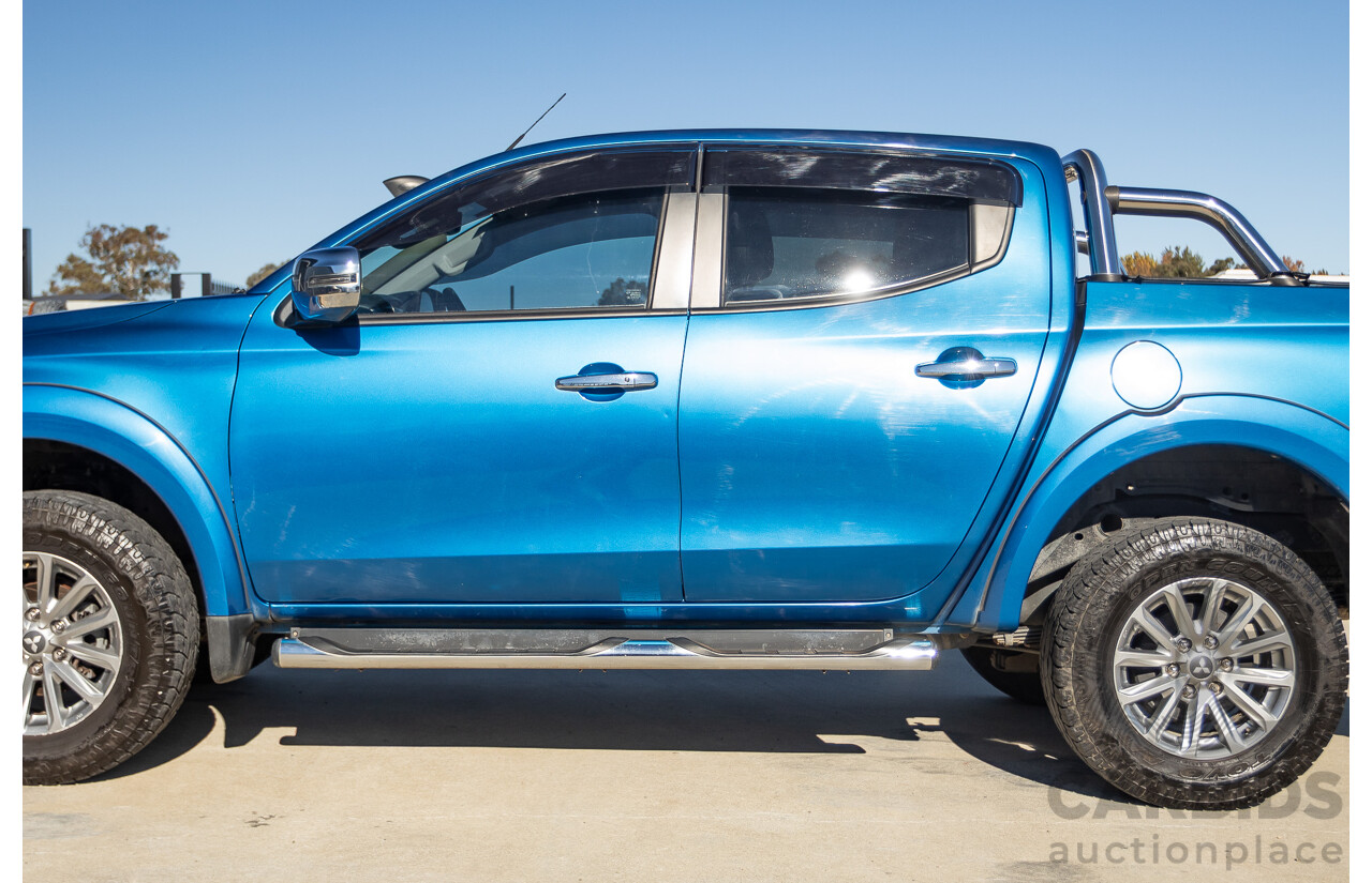 09/2015 Mitsubishi Triton EXCEED (4x4) MQ MY16 Dual Cab Utility Blue Metallic Turbo Diesel 2.4L