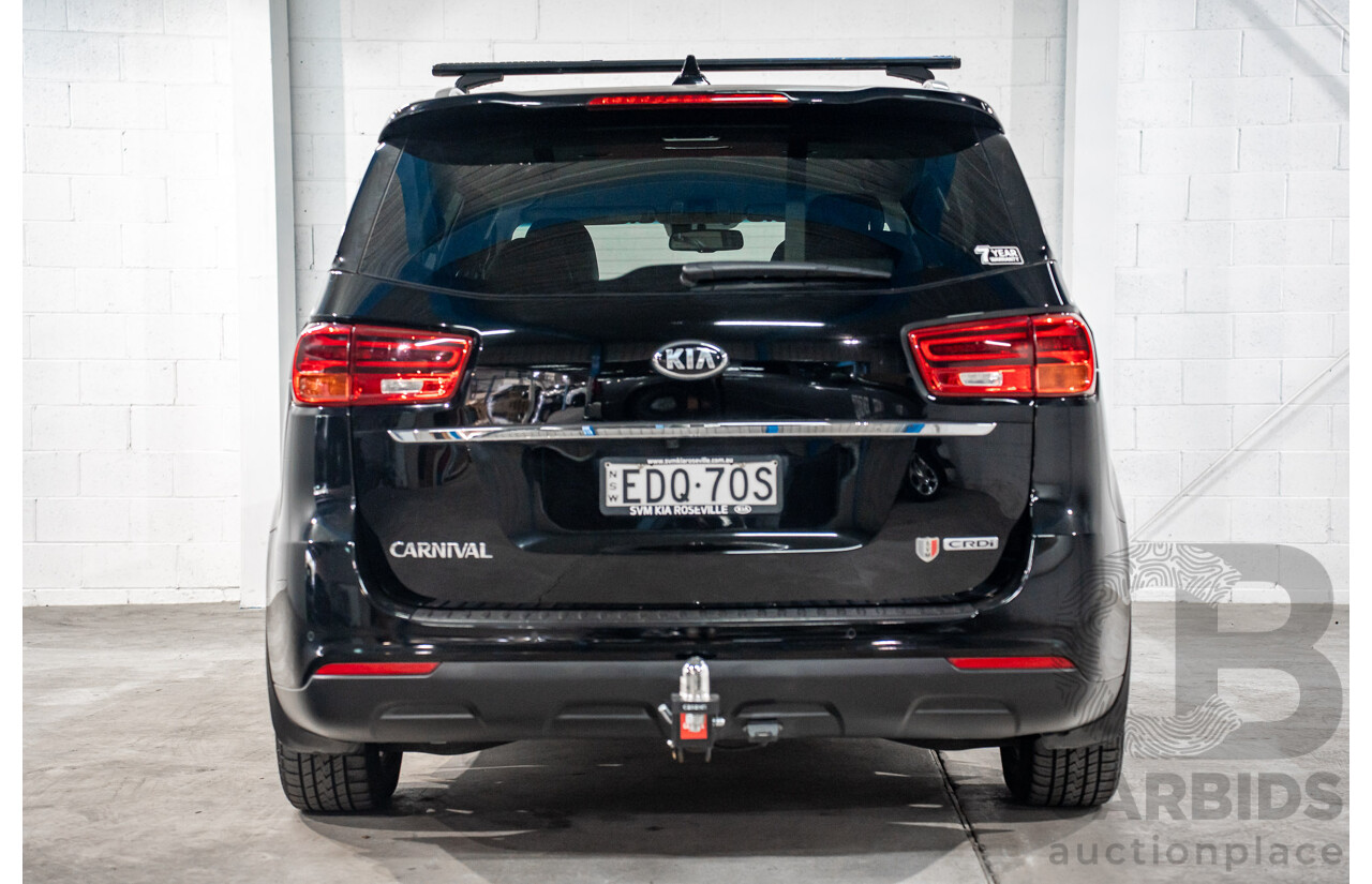 09/2019 Kia Carnival SLi (FWD) YP PE MY20 4d Wagon Aurora Black Pearl Turbo Diesel 2.2L