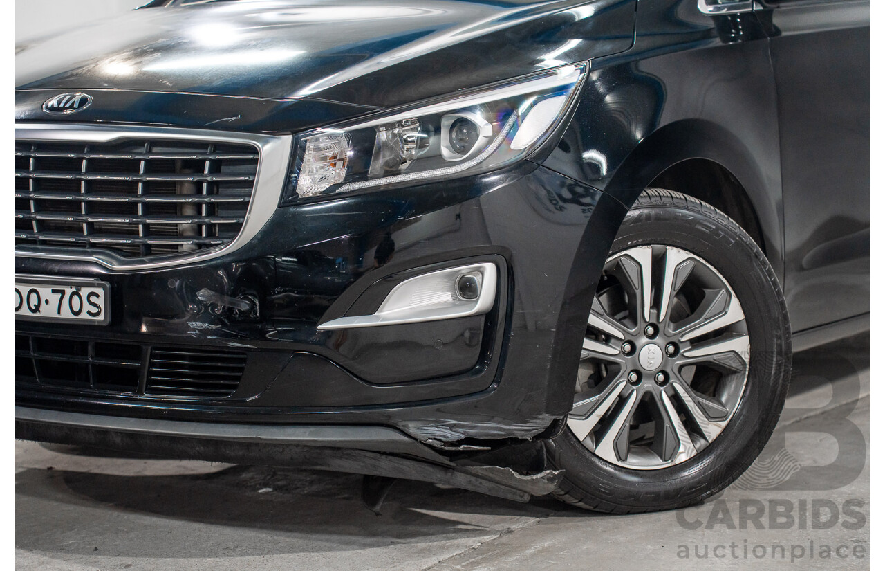 09/2019 Kia Carnival SLi (FWD) YP PE MY20 4d Wagon Aurora Black Pearl Turbo Diesel 2.2L