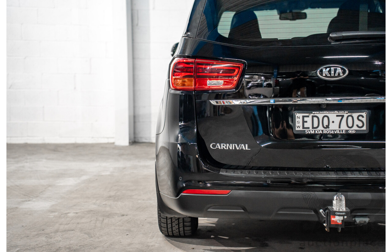09/2019 Kia Carnival SLi (FWD) YP PE MY20 4d Wagon Aurora Black Pearl Turbo Diesel 2.2L