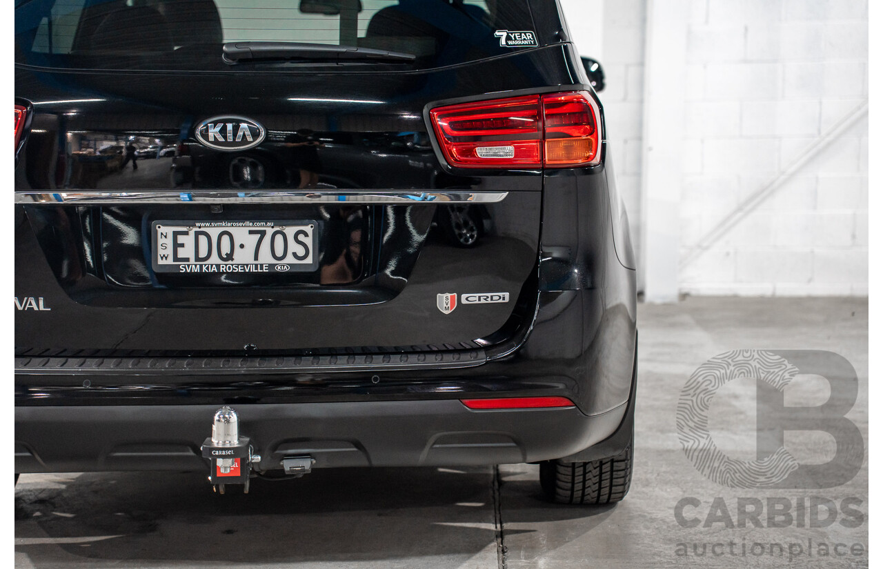 09/2019 Kia Carnival SLi (FWD) YP PE MY20 4d Wagon Aurora Black Pearl Turbo Diesel 2.2L