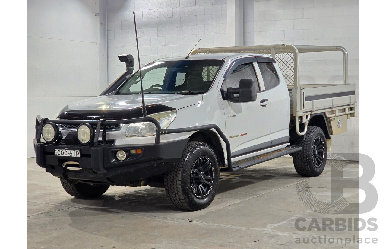 7/2013 Holden Colorado LX (4x4) RG Space C/Chas White Turbo Diesel 2.8L
