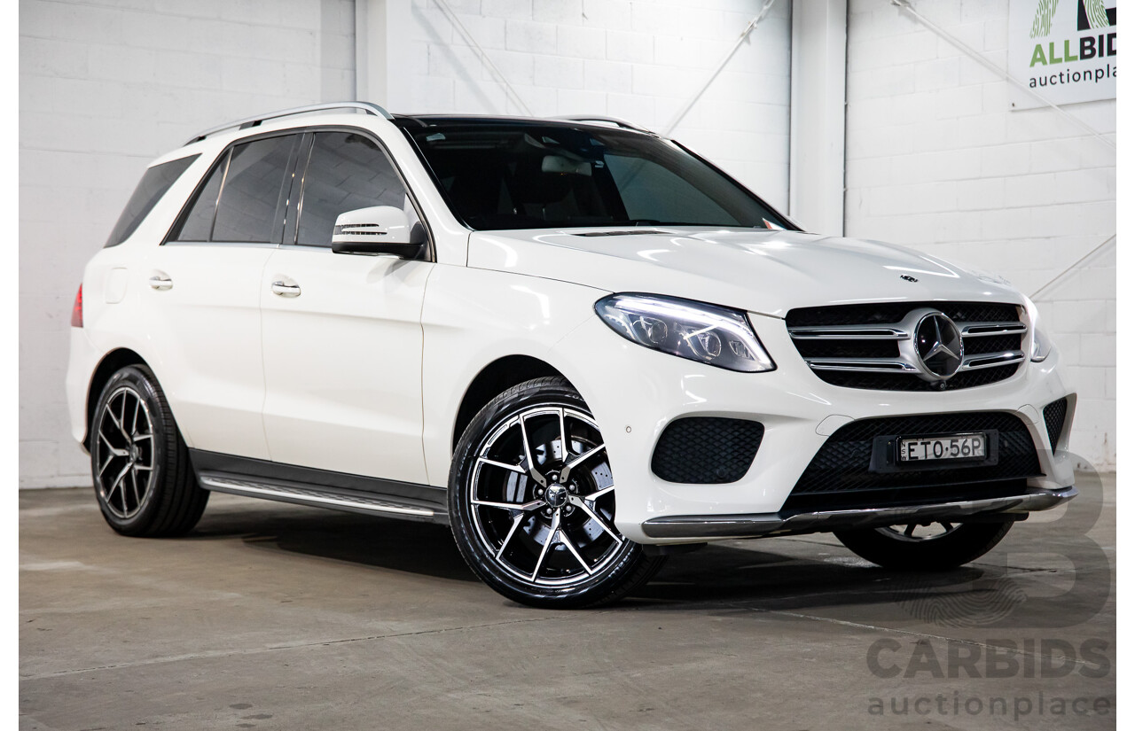 09/2017 Mercedes-Benz GLE 350d AMG Line 4Matic (AWD) 166 MY17 4d Wagon Polar White Turbo Diesel V6 3.0L
