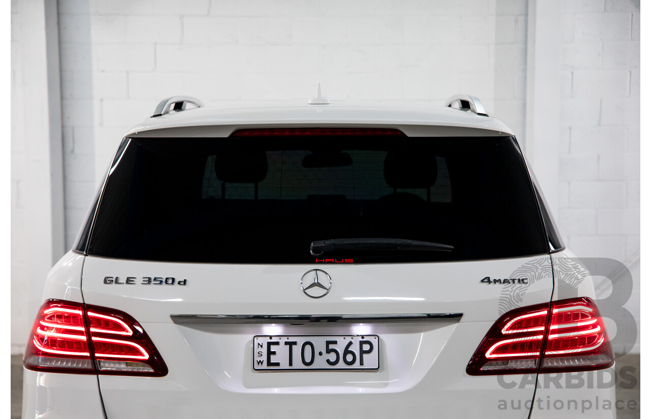 09/2017 Mercedes-Benz GLE 350d AMG Line 4Matic (AWD) 166 MY17 4d Wagon Polar White Turbo Diesel V6 3.0L