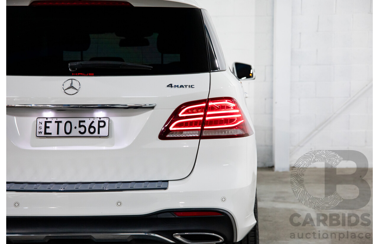 09/2017 Mercedes-Benz GLE 350d AMG Line 4Matic (AWD) 166 MY17 4d Wagon Polar White Turbo Diesel V6 3.0L