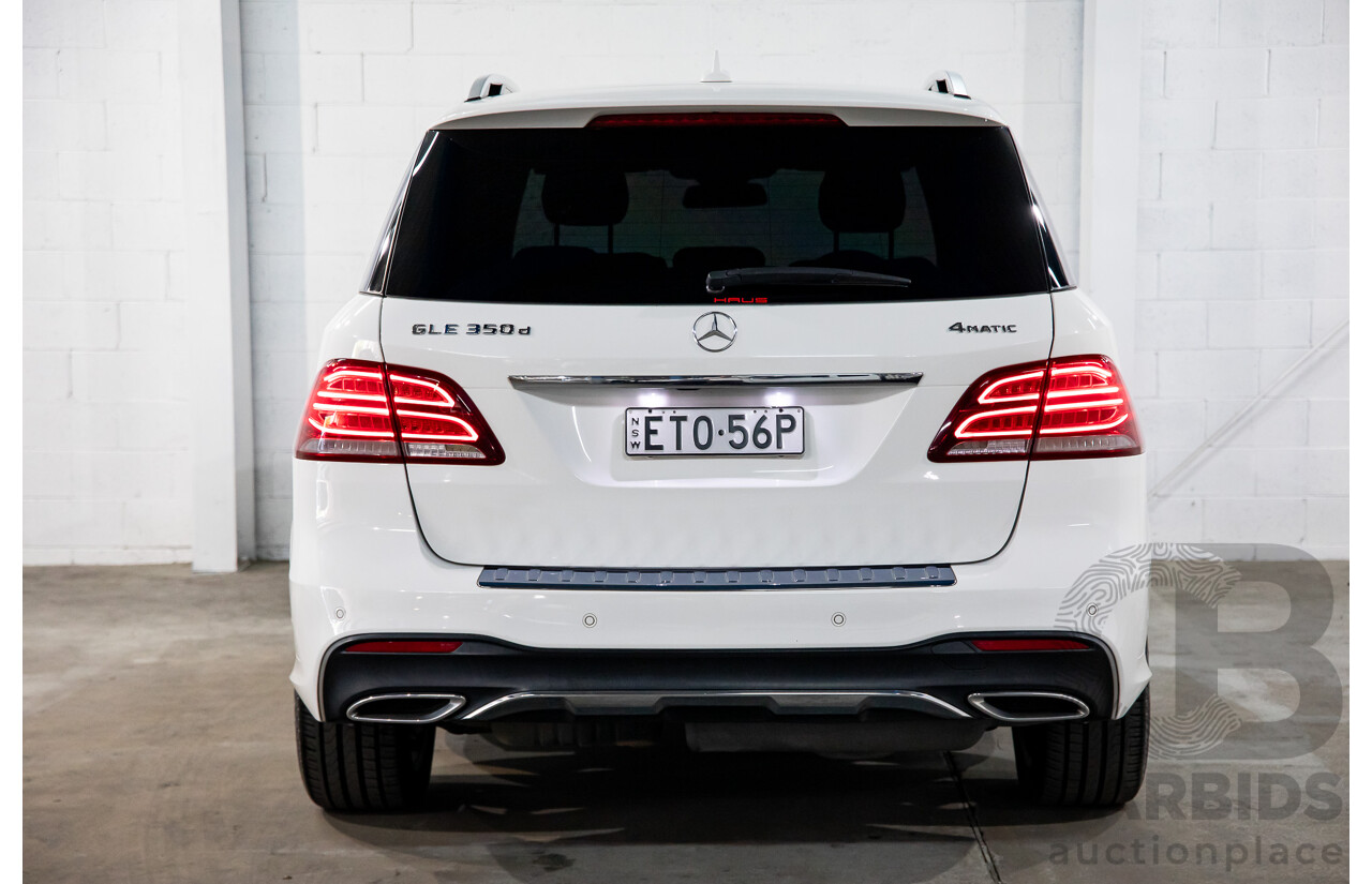 09/2017 Mercedes-Benz GLE 350d AMG Line 4Matic (AWD) 166 MY17 4d Wagon Polar White Turbo Diesel V6 3.0L