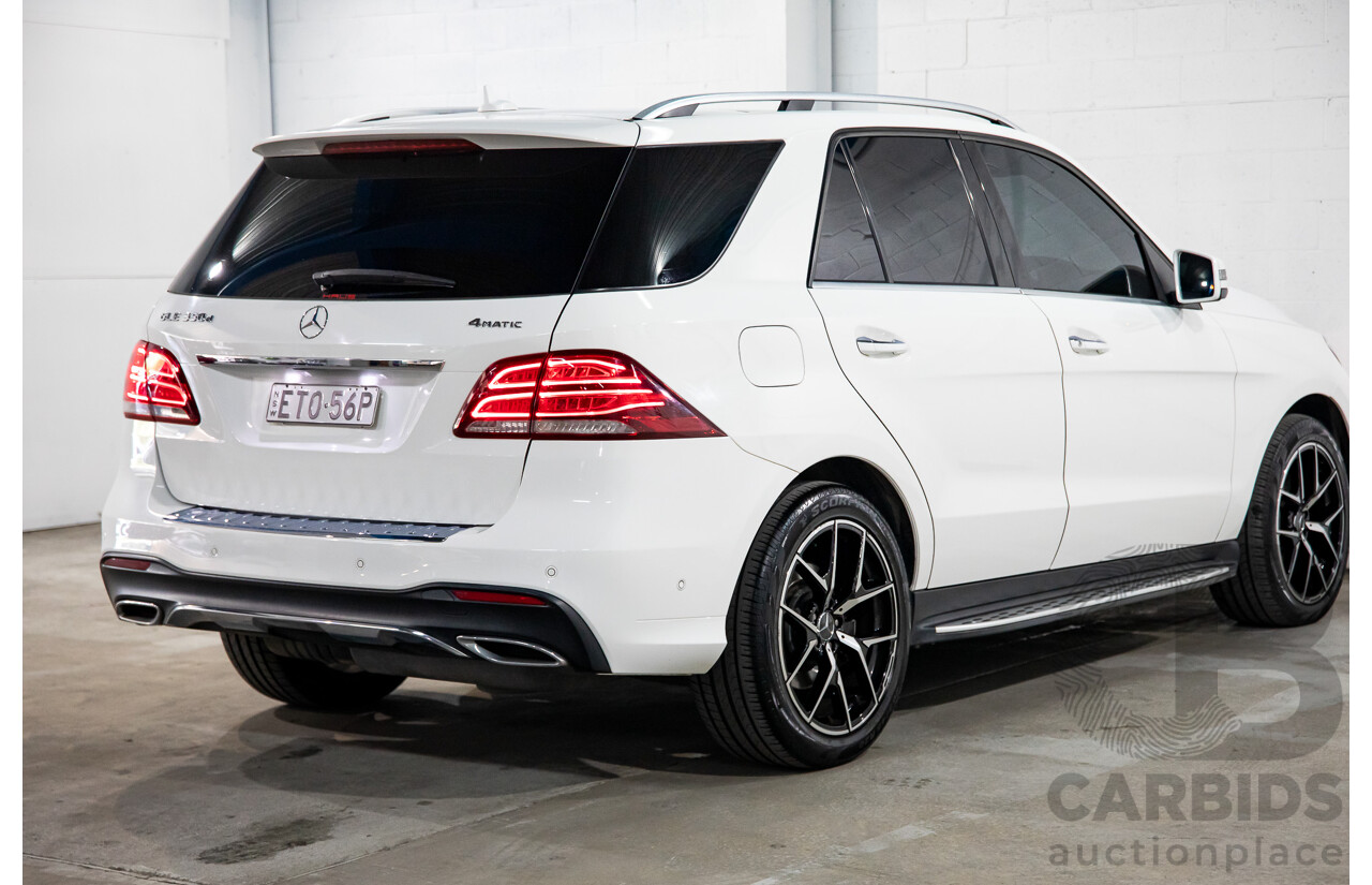 09/2017 Mercedes-Benz GLE 350d AMG Line 4Matic (AWD) 166 MY17 4d Wagon Polar White Turbo Diesel V6 3.0L
