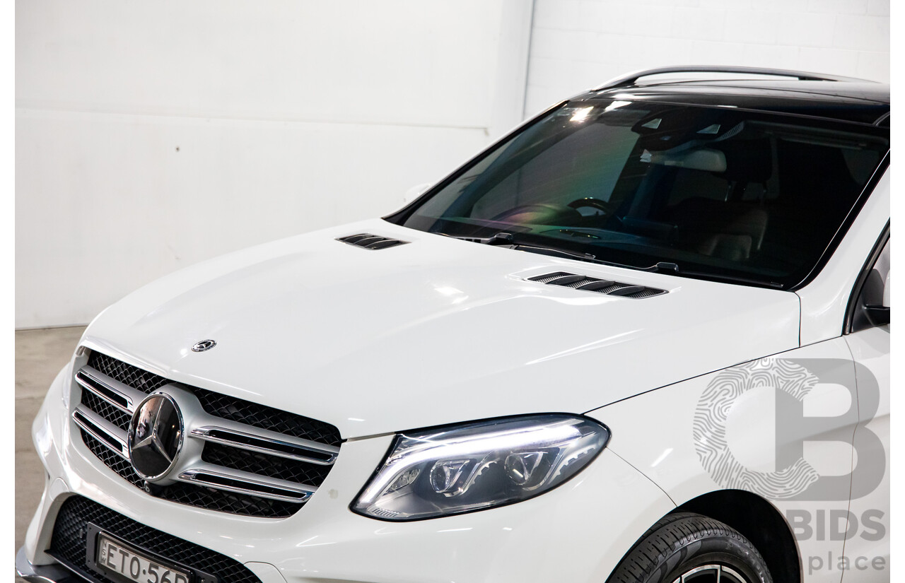 09/2017 Mercedes-Benz GLE 350d AMG Line 4Matic (AWD) 166 MY17 4d Wagon Polar White Turbo Diesel V6 3.0L