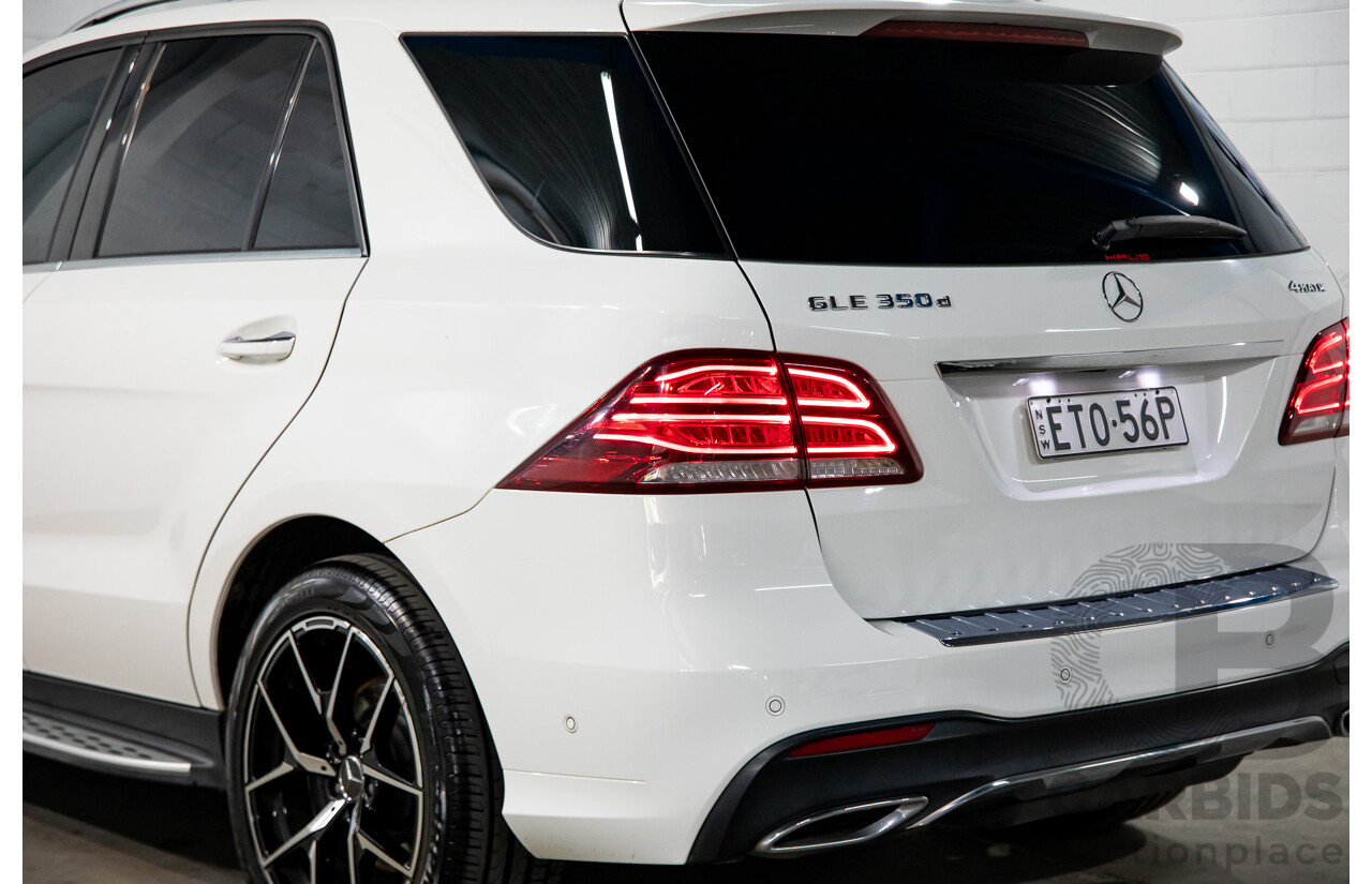 09/2017 Mercedes-Benz GLE 350d AMG Line 4Matic (AWD) 166 MY17 4d Wagon Polar White Turbo Diesel V6 3.0L
