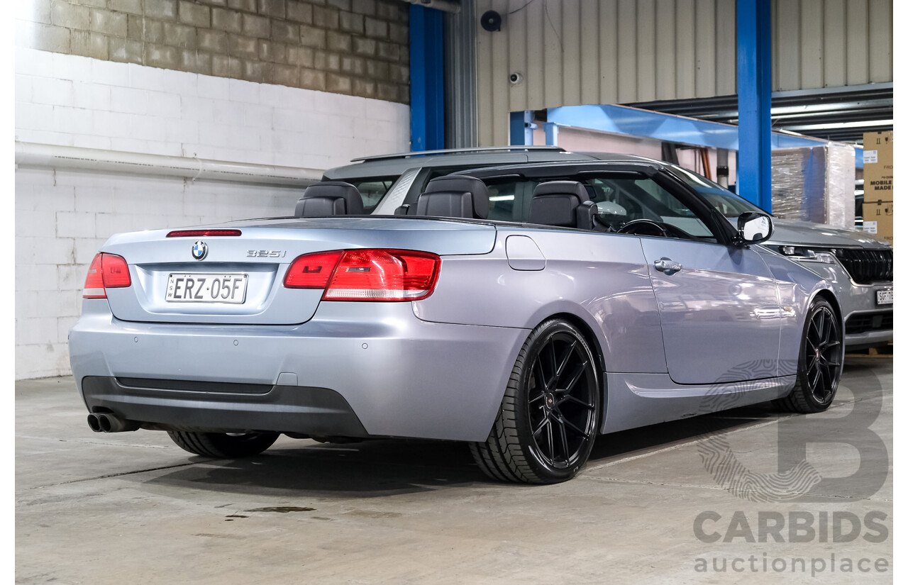 1/2009 BMW 325i M Sport E93 MY09 2d Convertible Bluewater Metallic 2.5L - 5/13 Import