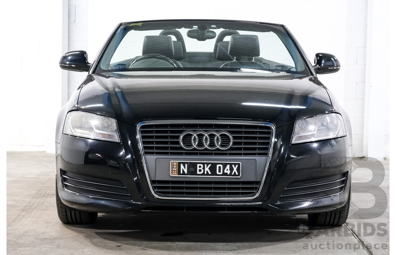 7/2009 Audi A3 1.8 TFSI Attraction 8P 2d Cabriolet Phantom Black Pearl Turbo 1.8L