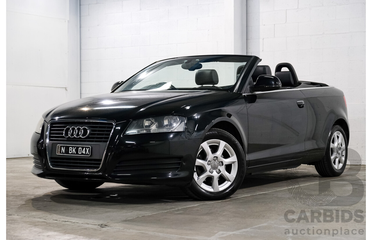 7/2009 Audi A3 1.8 TFSI Attraction 8P 2d Cabriolet Phantom Black Pearl Turbo 1.8L