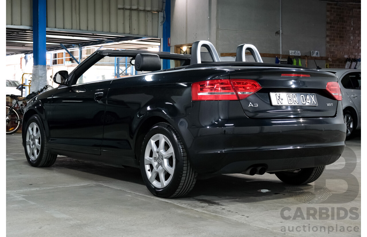 7/2009 Audi A3 1.8 TFSI Attraction 8P 2d Cabriolet Phantom Black Pearl Turbo 1.8L