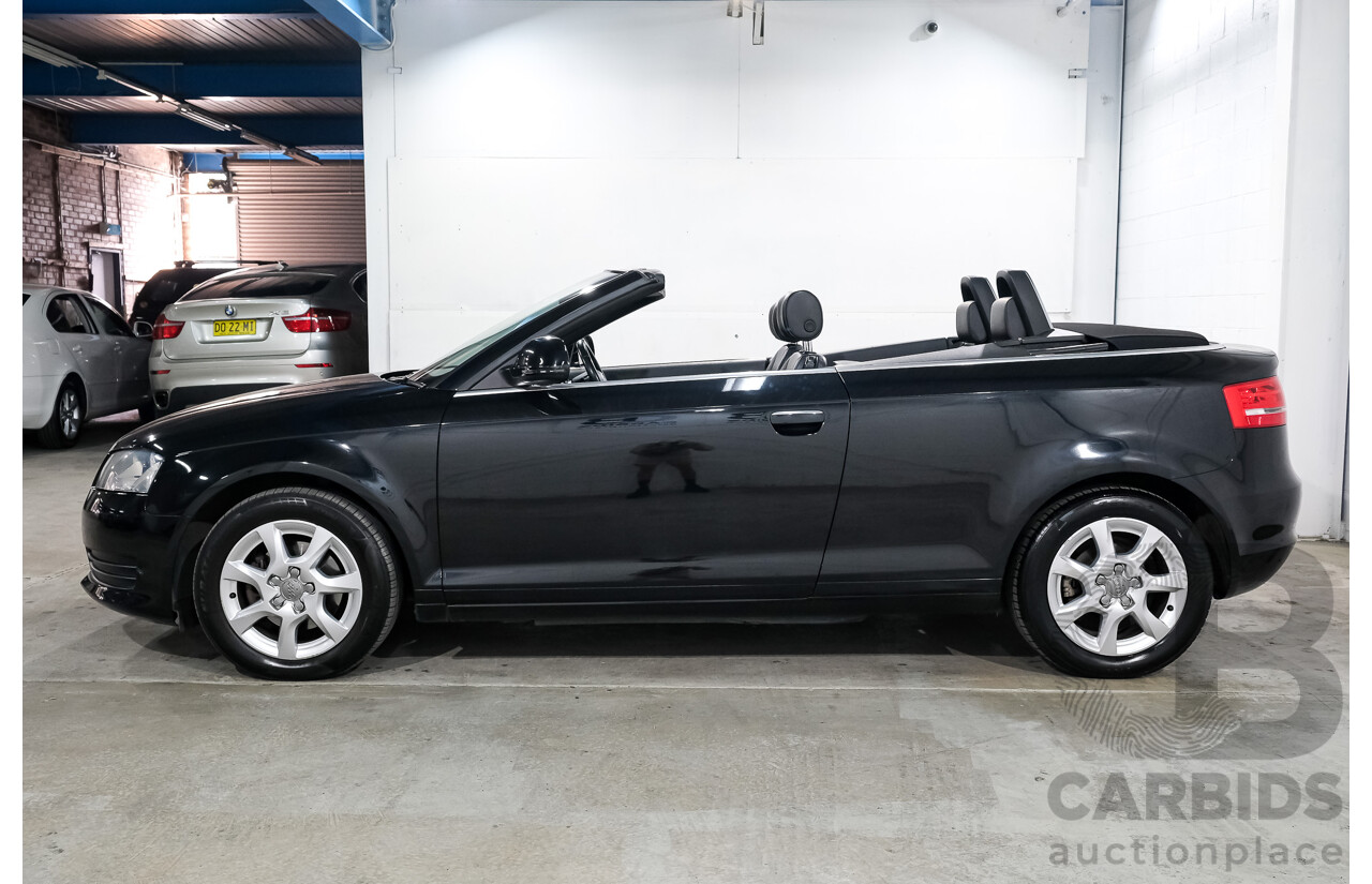 7/2009 Audi A3 1.8 TFSI Attraction 8P 2d Cabriolet Phantom Black Pearl Turbo 1.8L