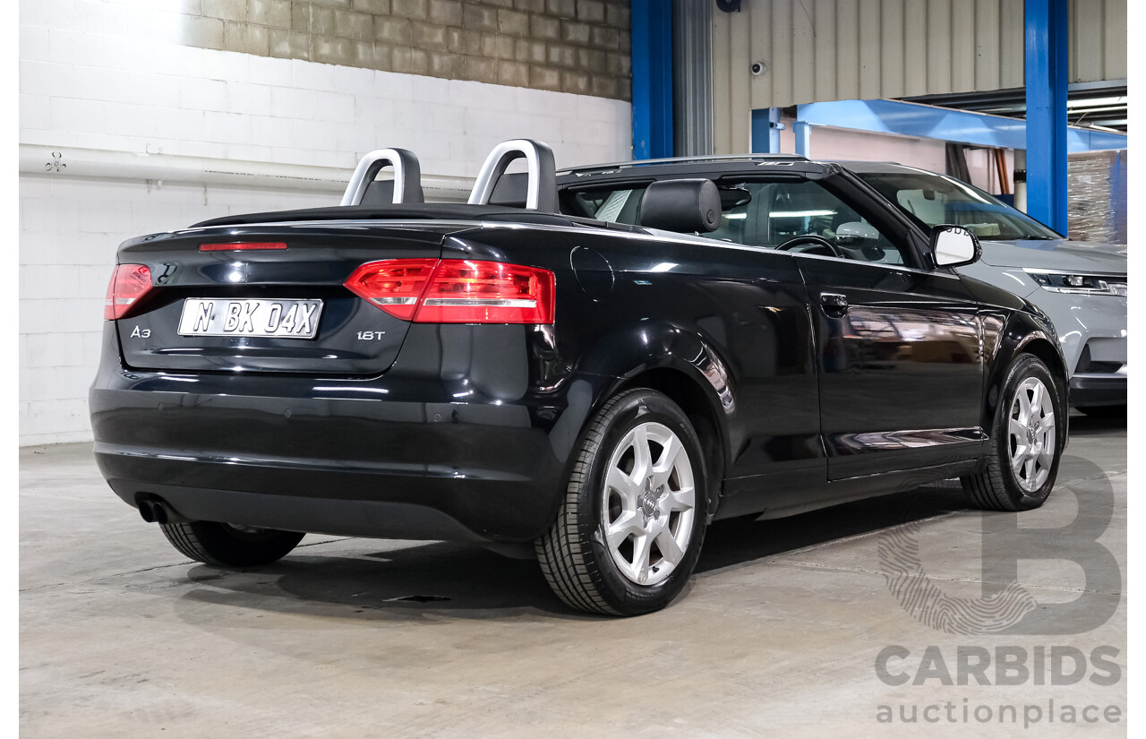 7/2009 Audi A3 1.8 TFSI Attraction 8P 2d Cabriolet Phantom Black Pearl Turbo 1.8L