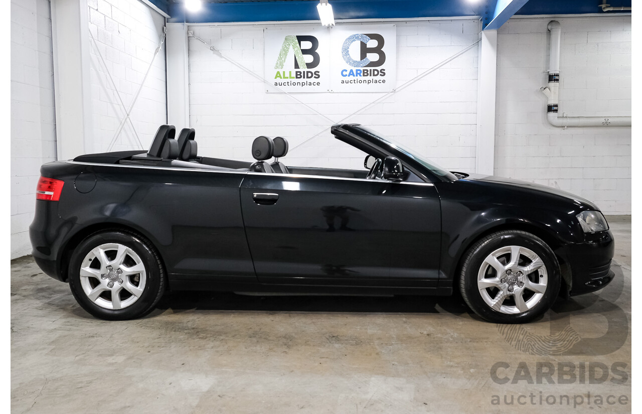 7/2009 Audi A3 1.8 TFSI Attraction 8P 2d Cabriolet Phantom Black Pearl Turbo 1.8L