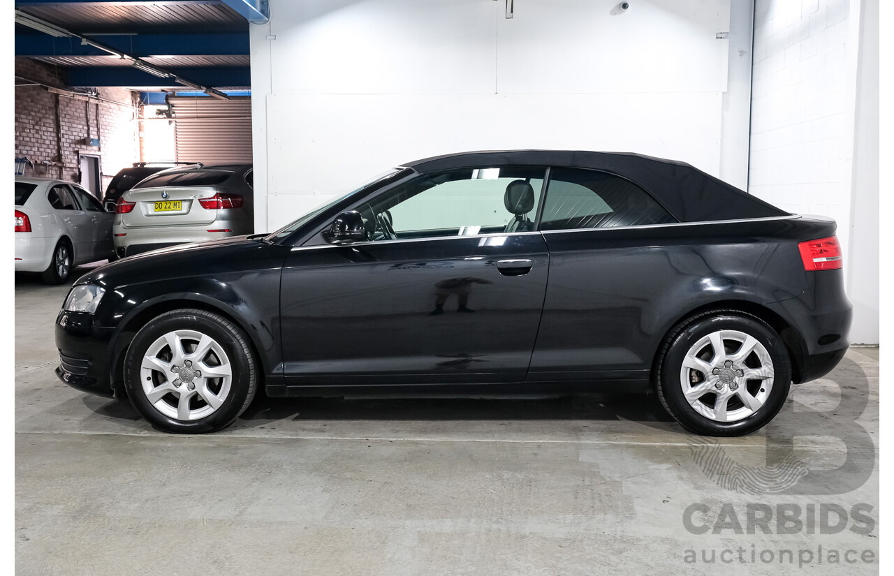 7/2009 Audi A3 1.8 TFSI Attraction 8P 2d Cabriolet Phantom Black Pearl Turbo 1.8L