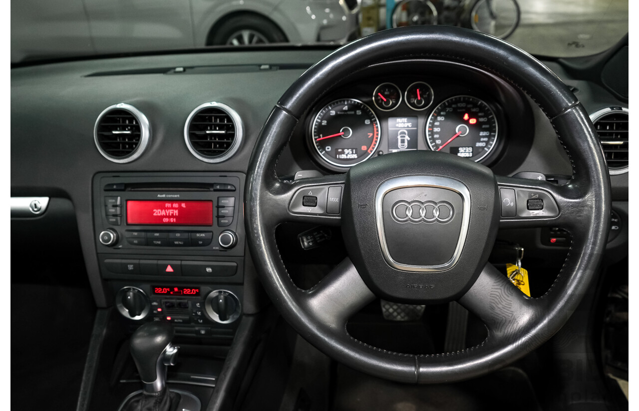 7/2009 Audi A3 1.8 TFSI Attraction 8P 2d Cabriolet Phantom Black Pearl Turbo 1.8L