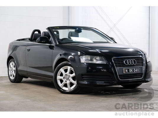 7/2009 Audi A3 1.8 TFSI Attraction 8P 2d Cabriolet Phantom Black Pearl Turbo 1.8L