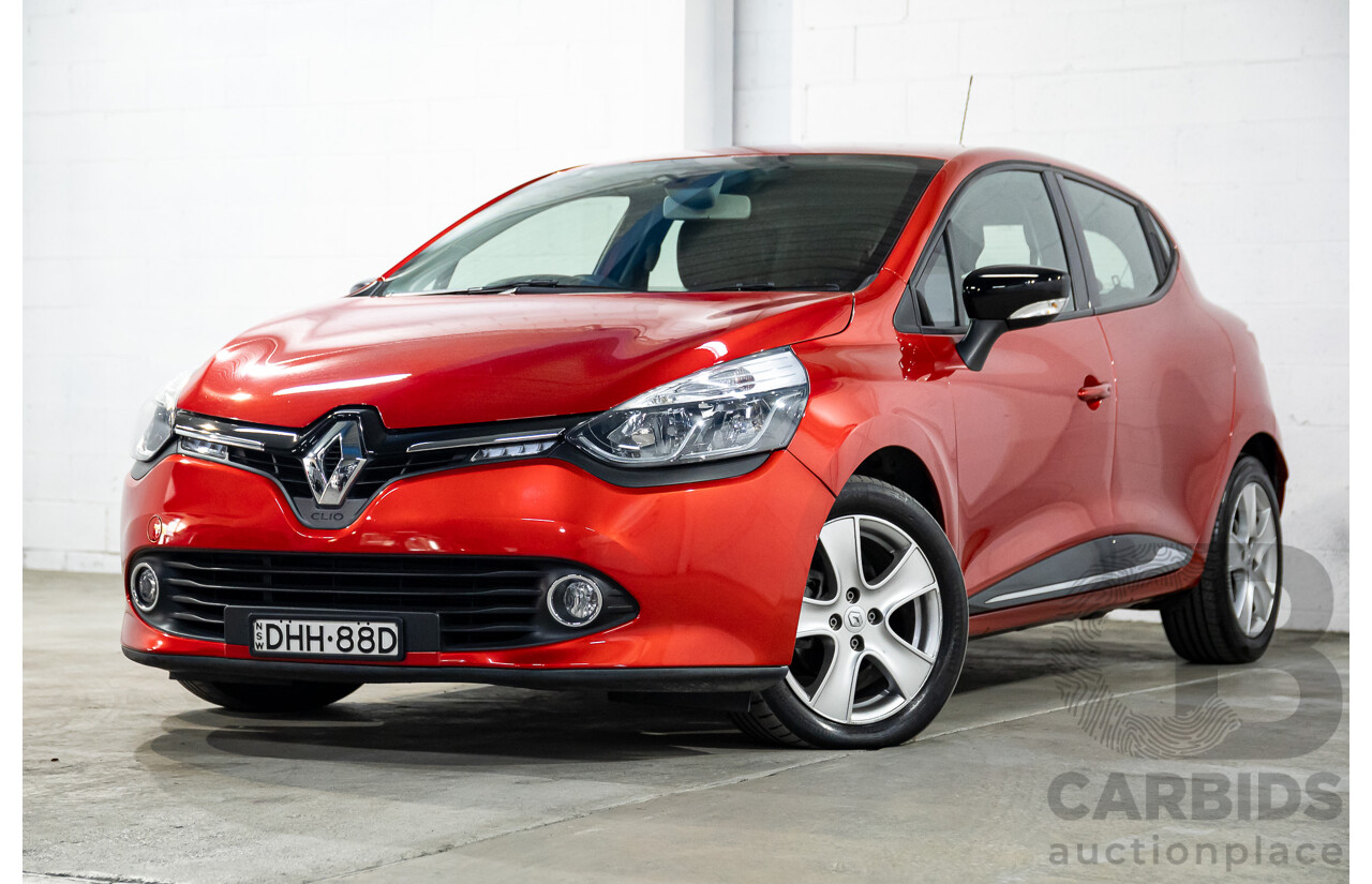 06/2016 Renault Clio Expression (FWD) X98 5d Hatchback Red Turbo 1.2L