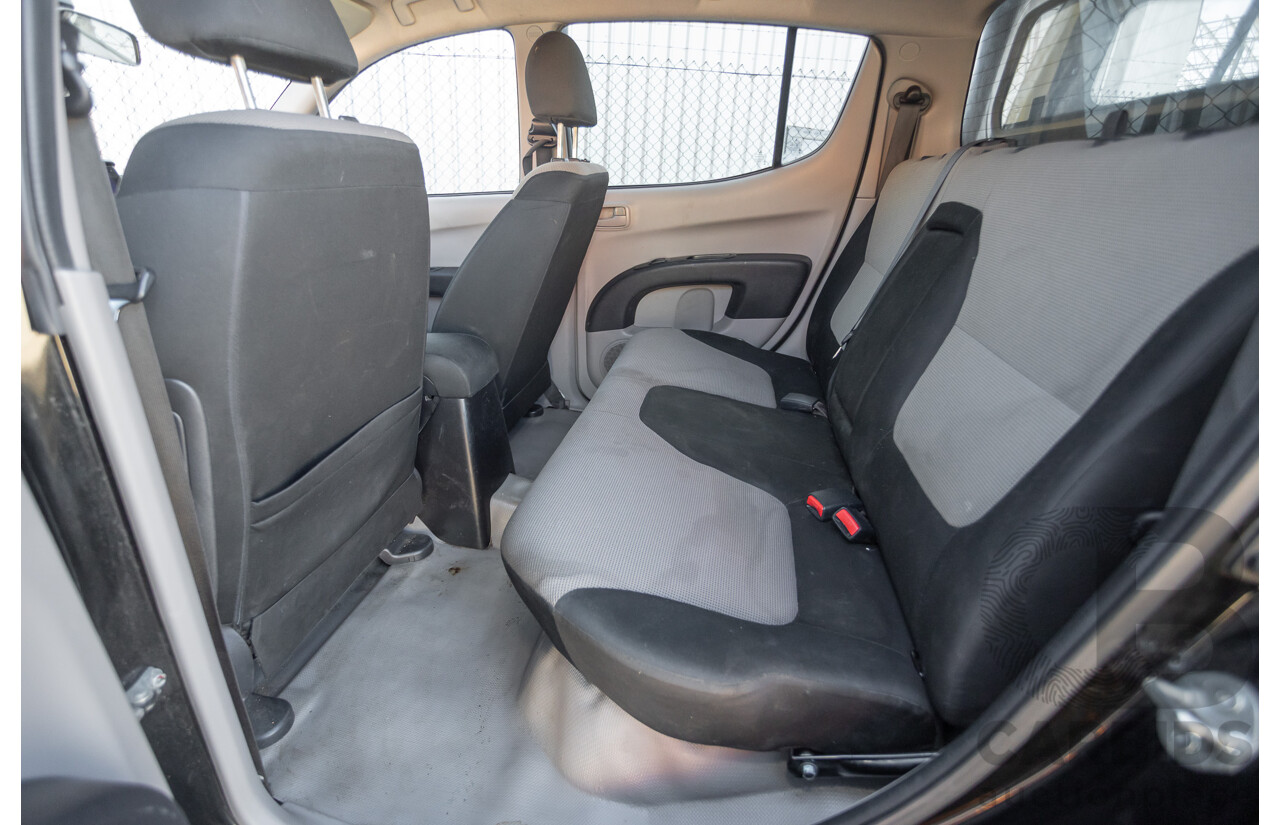 05/2015 Mitsubishi Triton GLX (4x4)  MN MY15 Double Cab Utility Black Turbo Diesel 2.5L