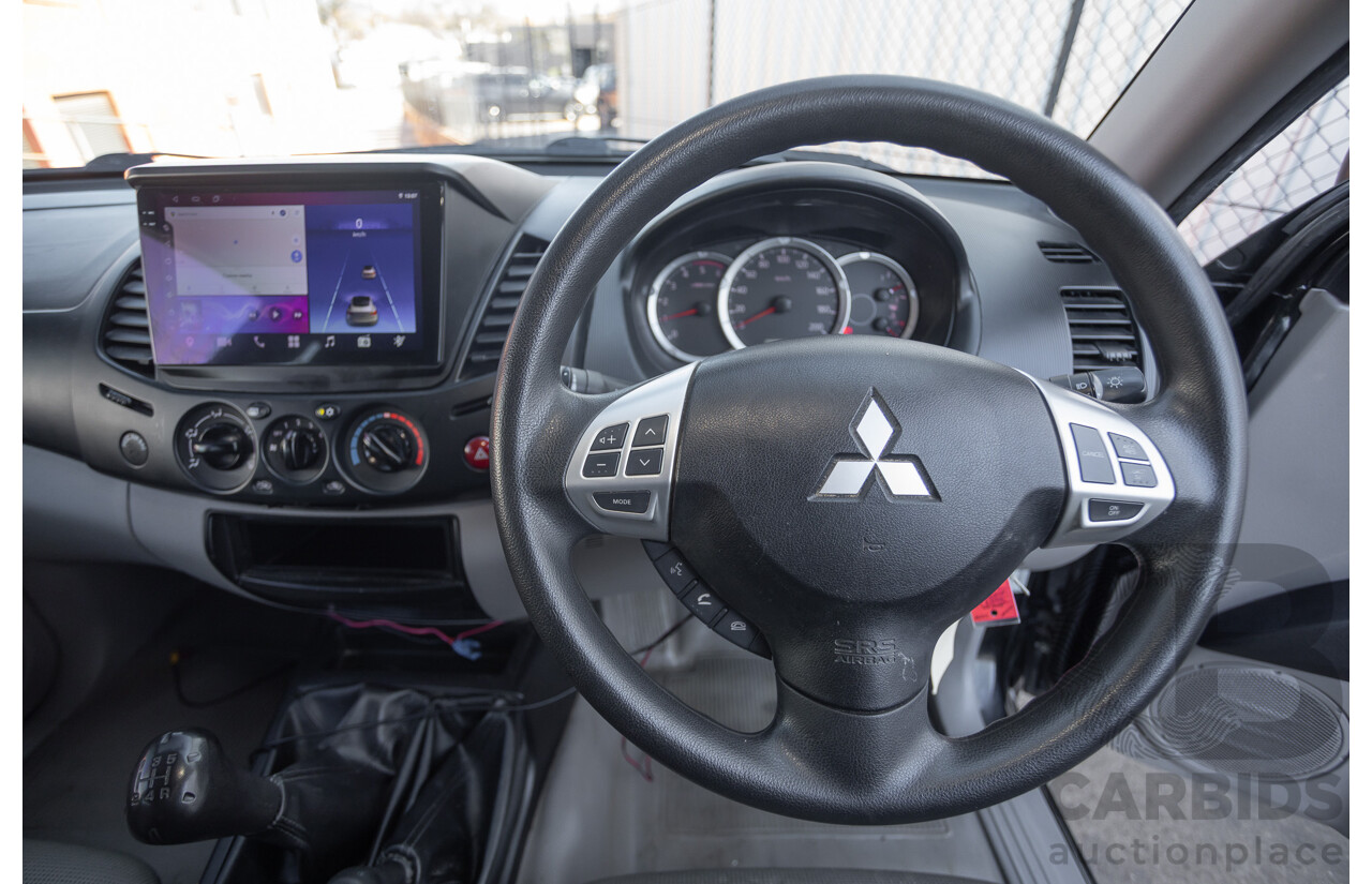05/2015 Mitsubishi Triton GLX (4x4)  MN MY15 Double Cab Utility Black Turbo Diesel 2.5L