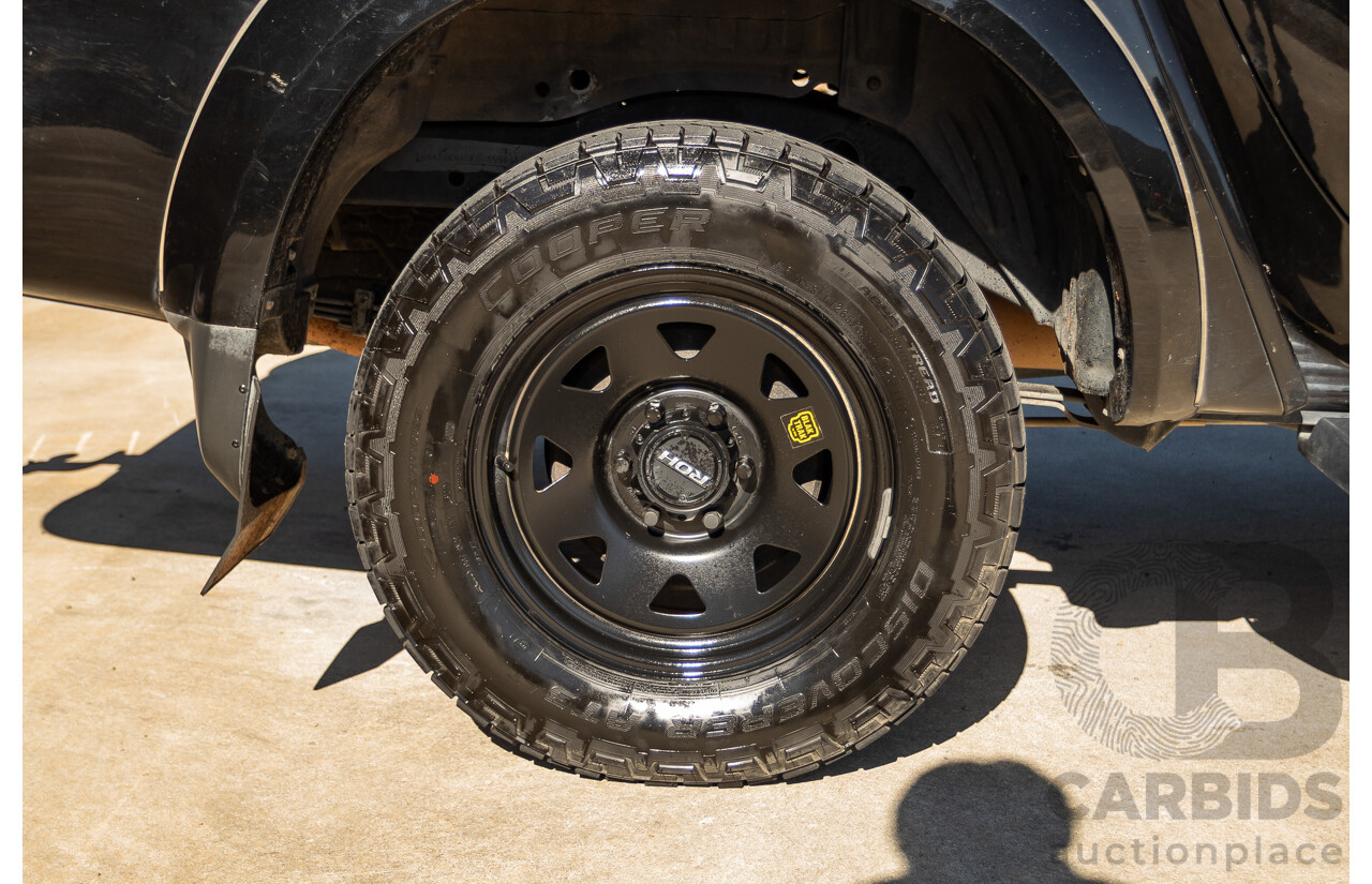 05/2015 Mitsubishi Triton GLX (4x4)  MN MY15 Double Cab Utility Black Turbo Diesel 2.5L