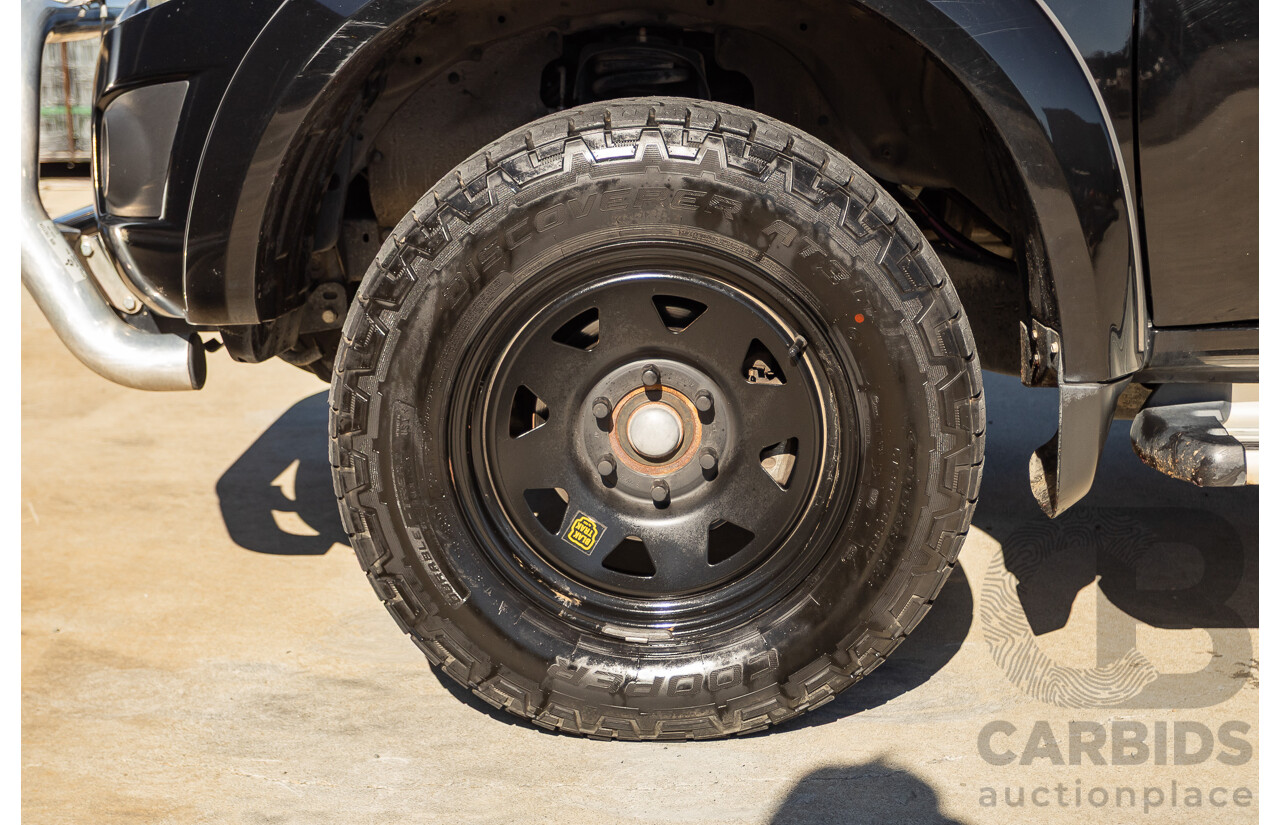 05/2015 Mitsubishi Triton GLX (4x4)  MN MY15 Double Cab Utility Black Turbo Diesel 2.5L