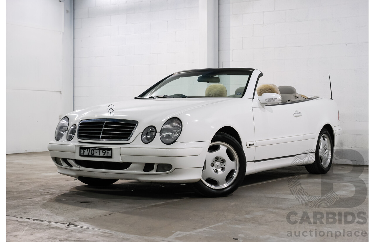 4/2000 Mercedes-Benz CLK 230 Kompressor Avantgarde  2d Coupe White Supercharged 2.3L