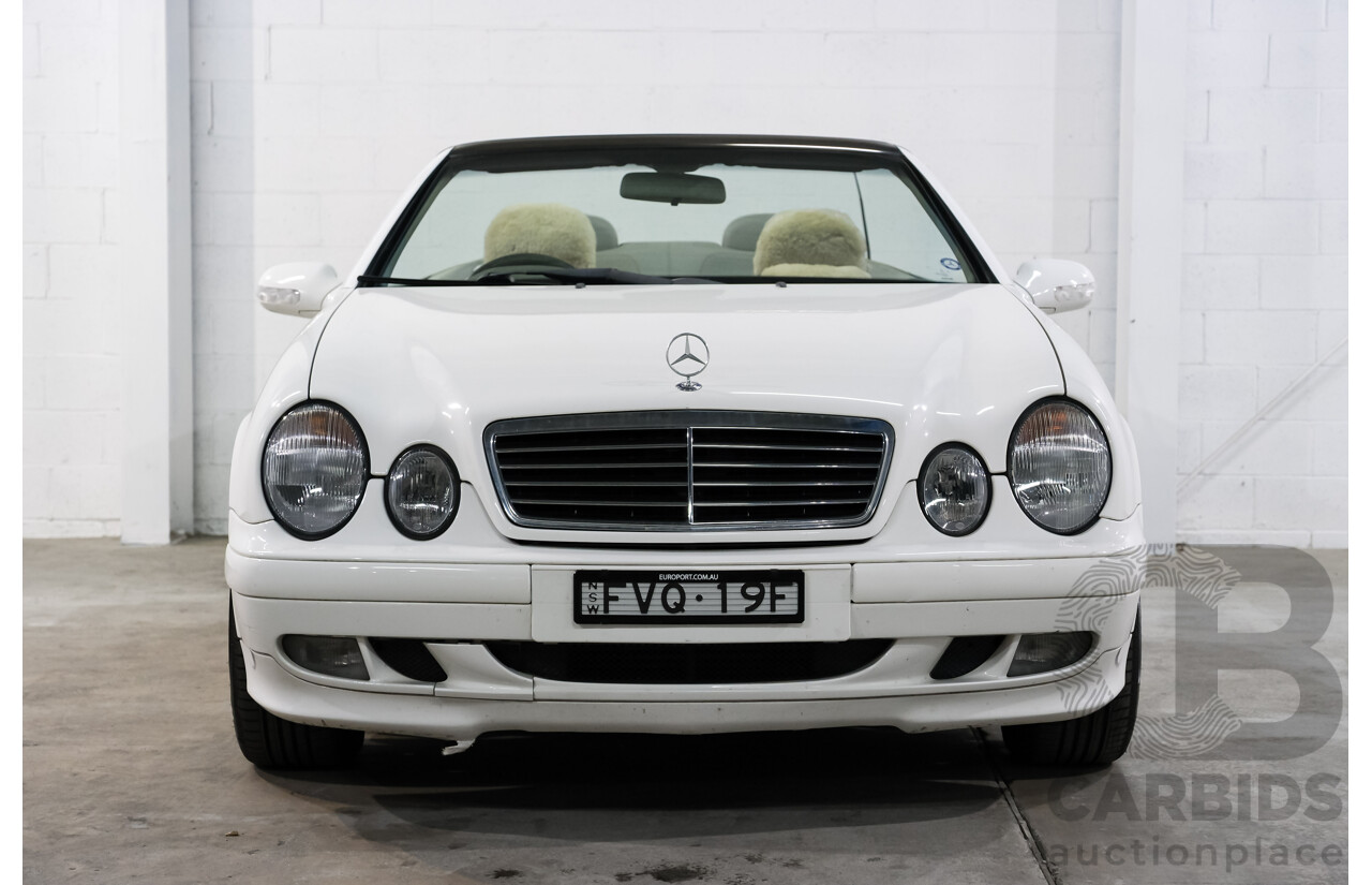 4/2000 Mercedes-Benz CLK 230 Kompressor Avantgarde  2d Coupe White Supercharged 2.3L