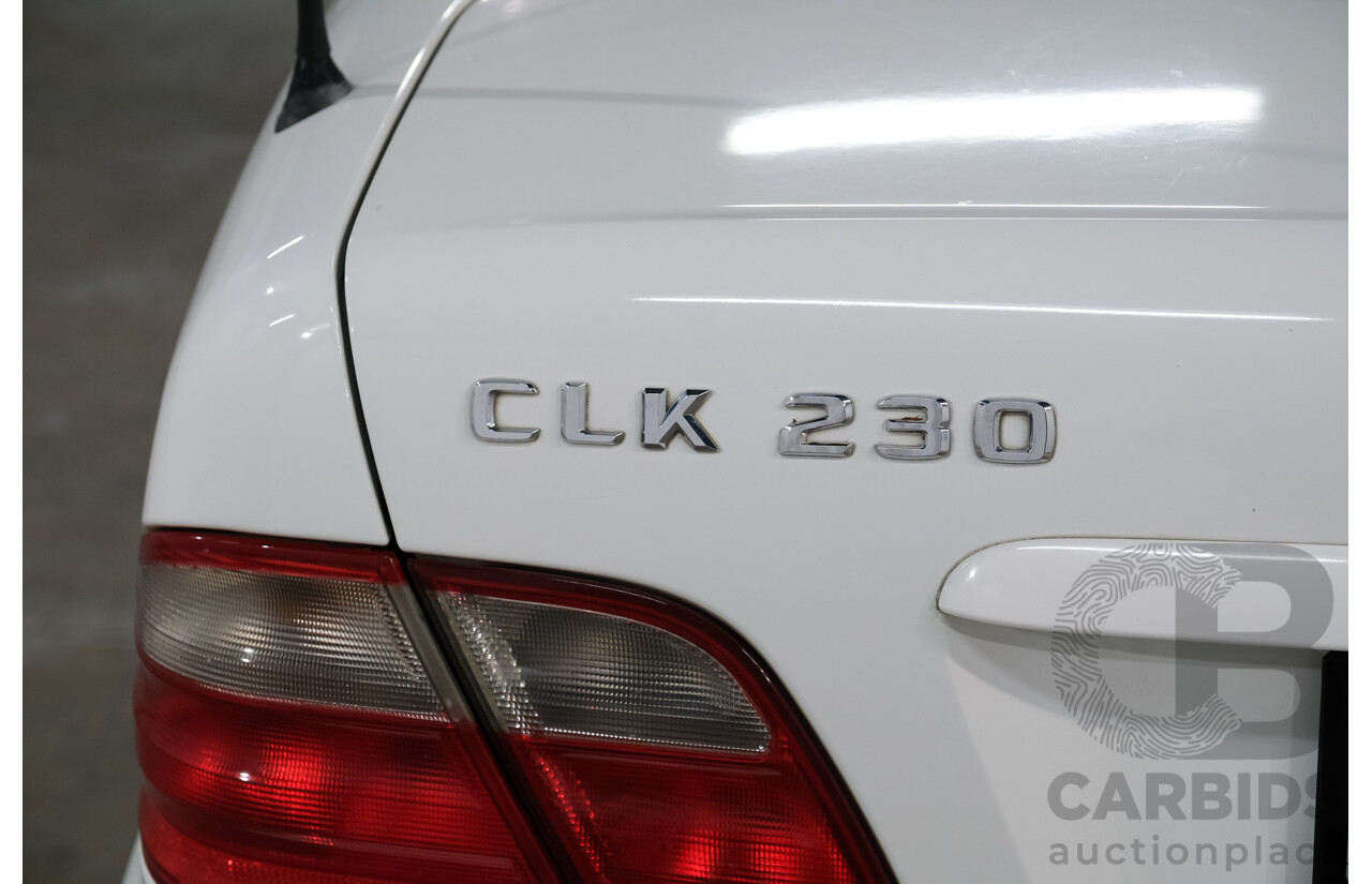 4/2000 Mercedes-Benz CLK 230 Kompressor Avantgarde  2d Coupe White Supercharged 2.3L