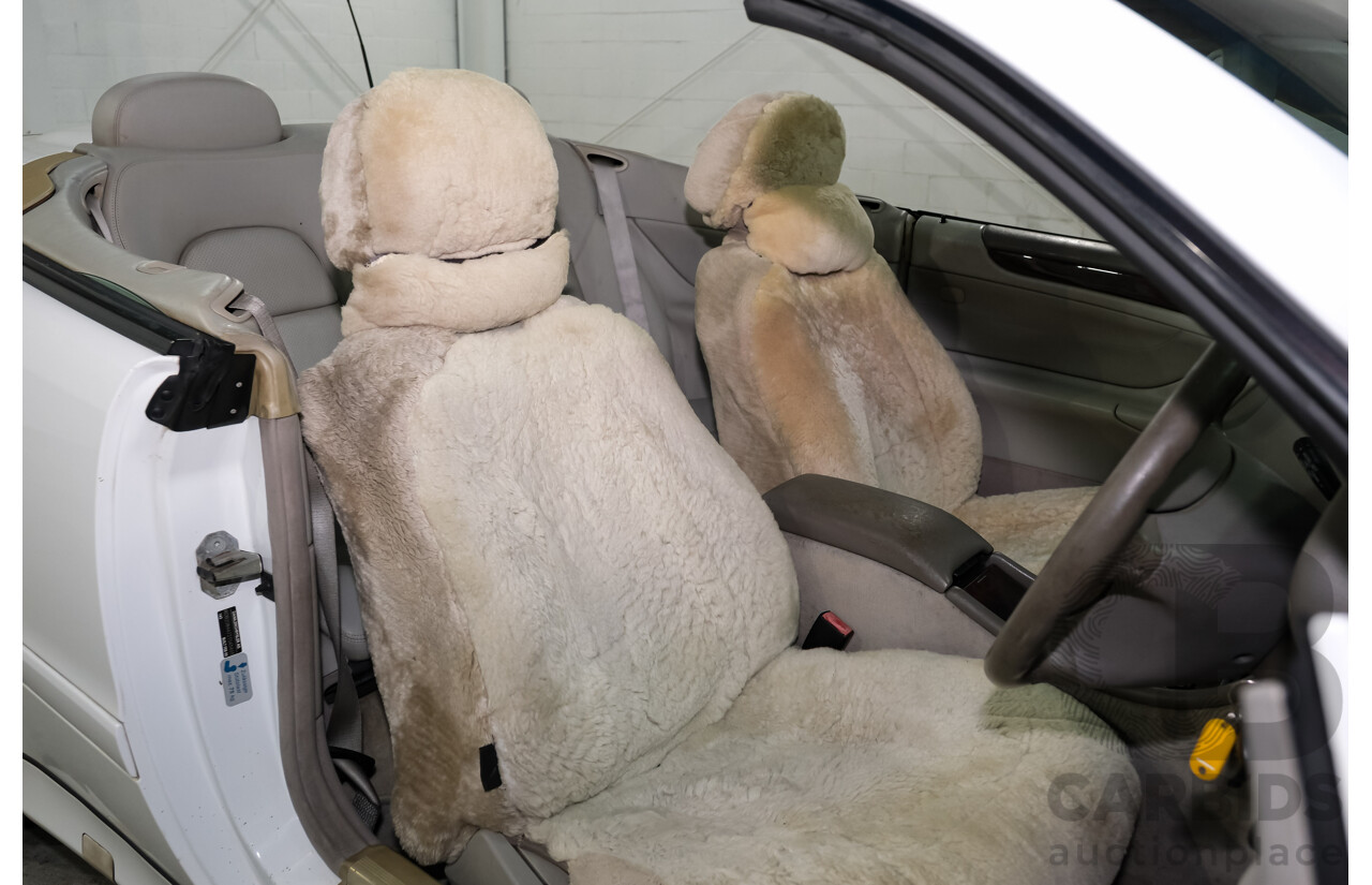 4/2000 Mercedes-Benz CLK 230 Kompressor Avantgarde  2d Coupe White Supercharged 2.3L