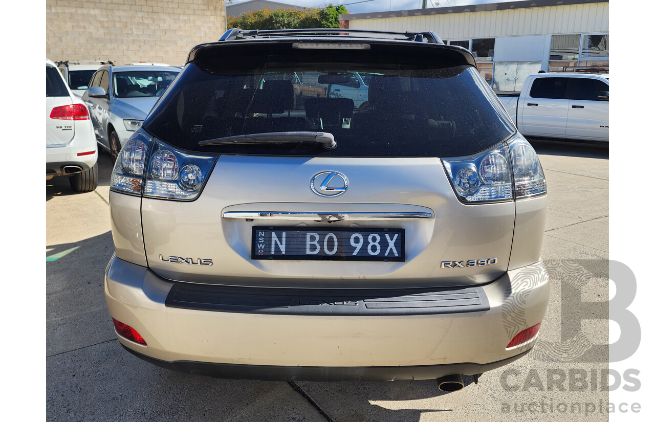 11/2007 Lexus Rx350 Sports Luxury GSU35R 07 UPGRADE 4d Wagon Gold 3.5L