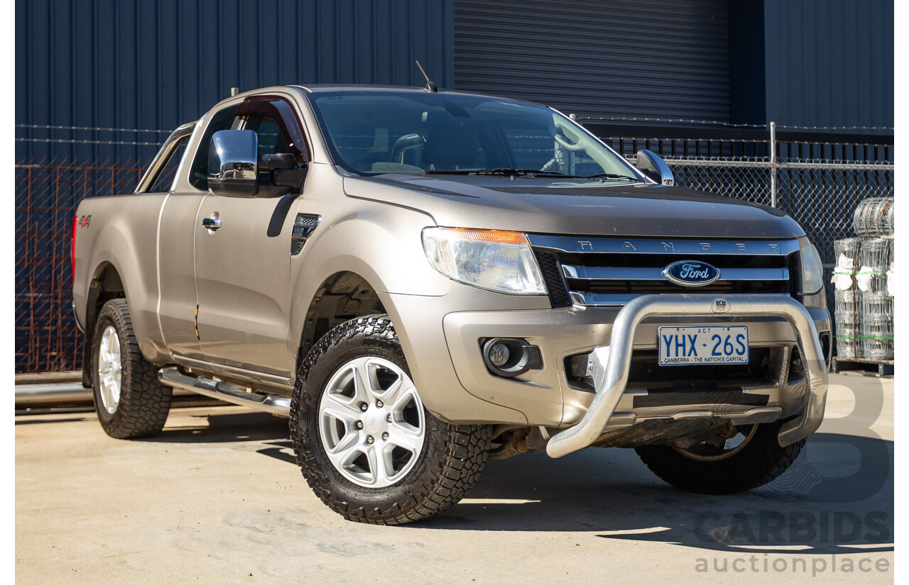 4/2012 Ford Ranger XLT 3.2 (4x4) PX Super Cab Pick Up Sparkling Gold Mica Turbo Diesel 3.2L