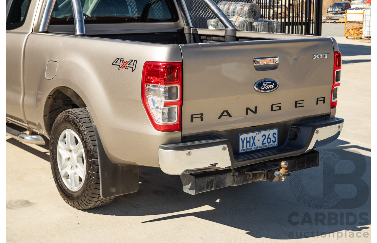 4/2012 Ford Ranger XLT 3.2 (4x4) PX Super Cab Pick Up Sparkling Gold Mica Turbo Diesel 3.2L