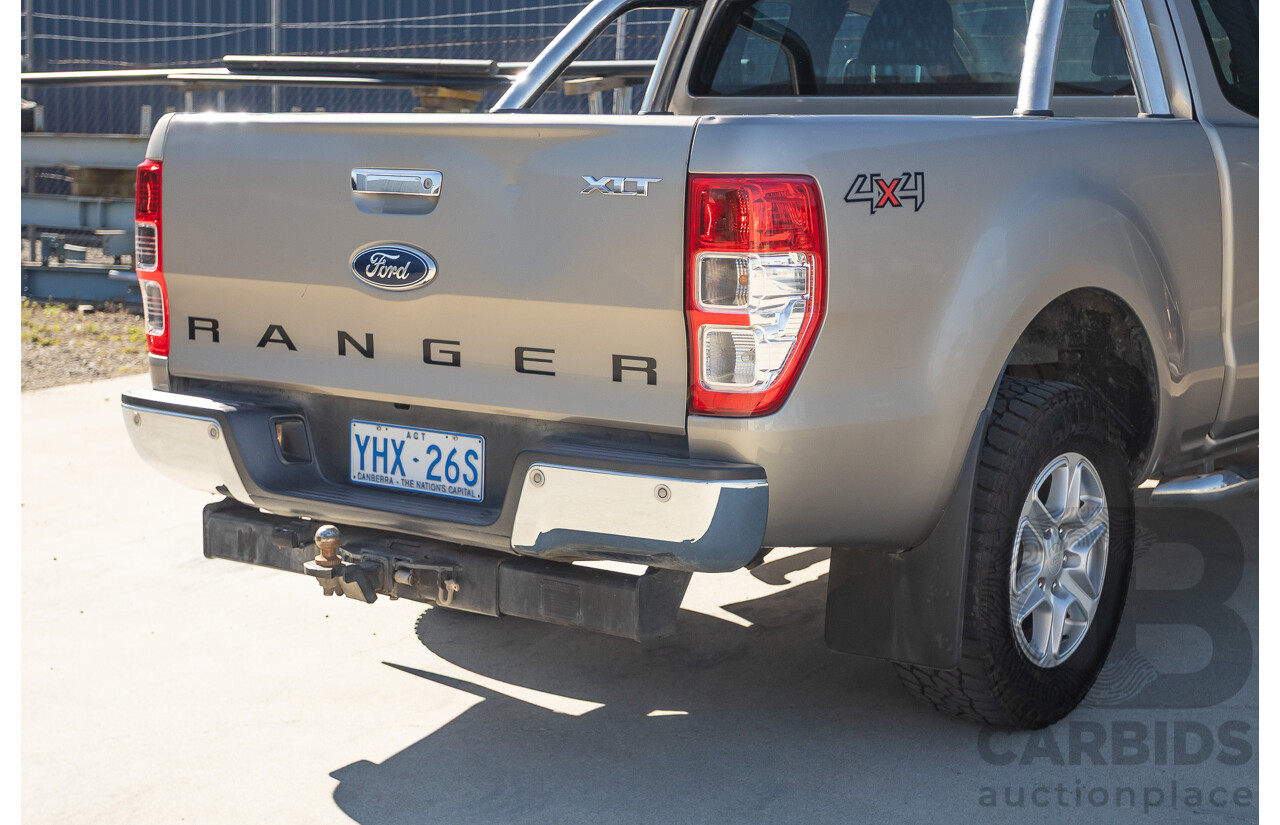 4/2012 Ford Ranger XLT 3.2 (4x4) PX Super Cab Pick Up Sparkling Gold Mica Turbo Diesel 3.2L