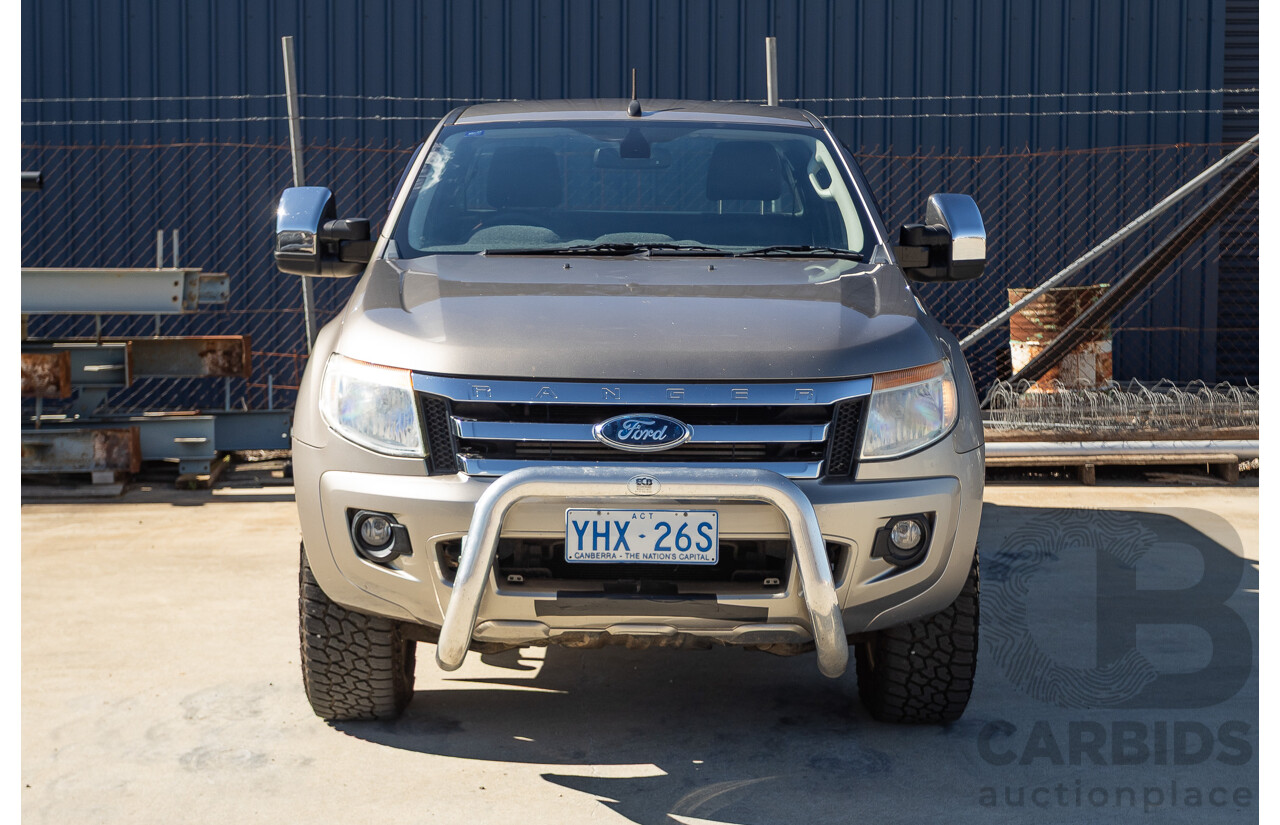 4/2012 Ford Ranger XLT 3.2 (4x4) PX Super Cab Pick Up Sparkling Gold Mica Turbo Diesel 3.2L