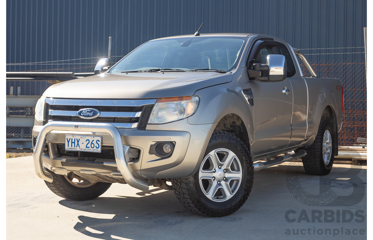 4/2012 Ford Ranger XLT 3.2 (4x4) PX Super Cab Pick Up Sparkling Gold Mica Turbo Diesel 3.2L