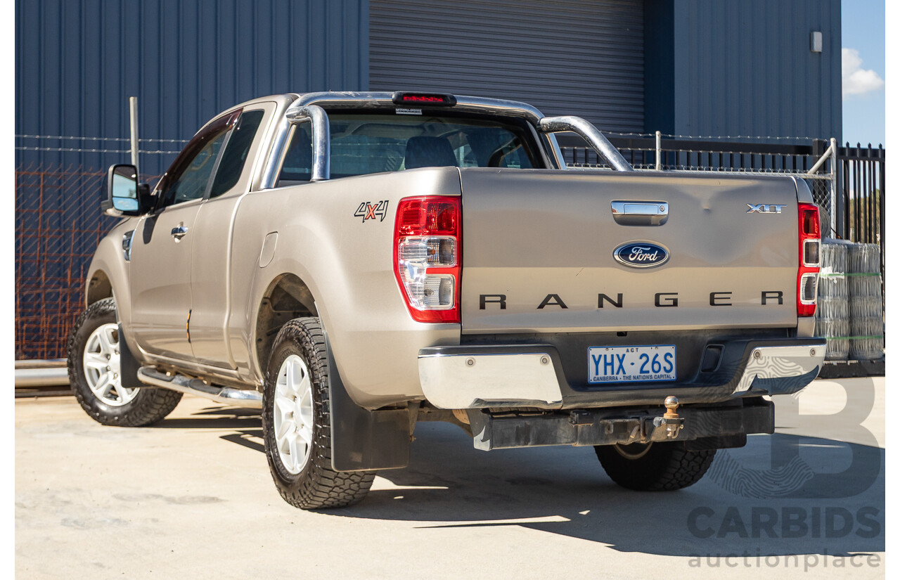 4/2012 Ford Ranger XLT 3.2 (4x4) PX Super Cab Pick Up Sparkling Gold Mica Turbo Diesel 3.2L