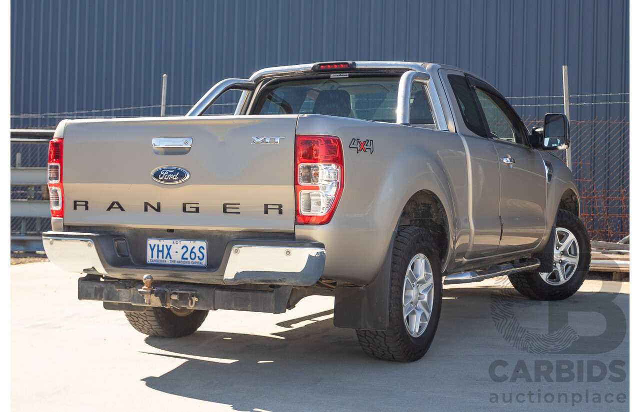 4/2012 Ford Ranger XLT 3.2 (4x4) PX Super Cab Pick Up Sparkling Gold Mica Turbo Diesel 3.2L