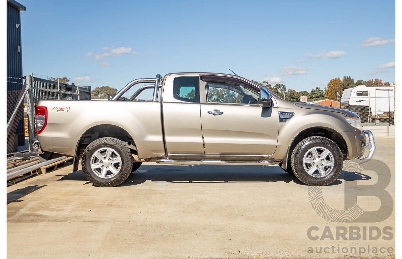 4/2012 Ford Ranger XLT 3.2 (4x4) PX Super Cab Pick Up Sparkling Gold Mica Turbo Diesel 3.2L