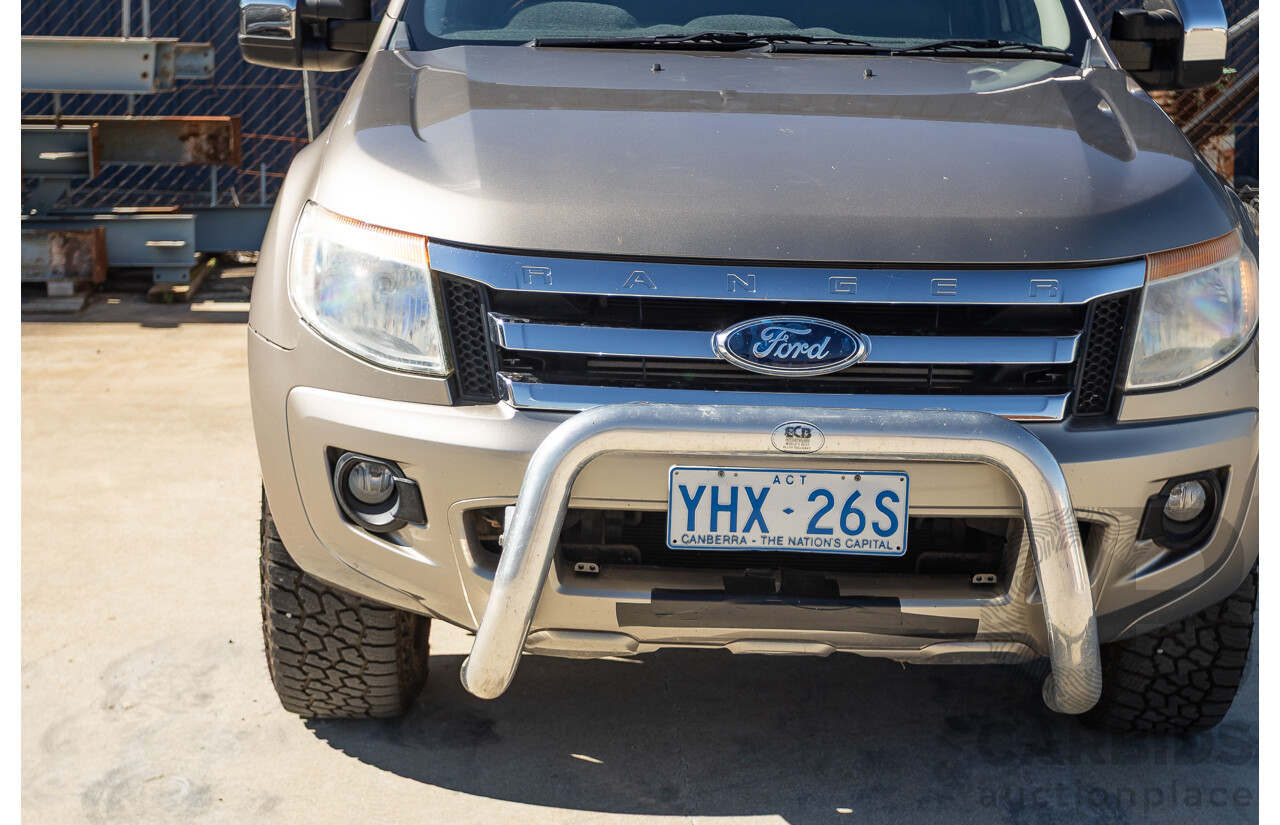 4/2012 Ford Ranger XLT 3.2 (4x4) PX Super Cab Pick Up Sparkling Gold Mica Turbo Diesel 3.2L