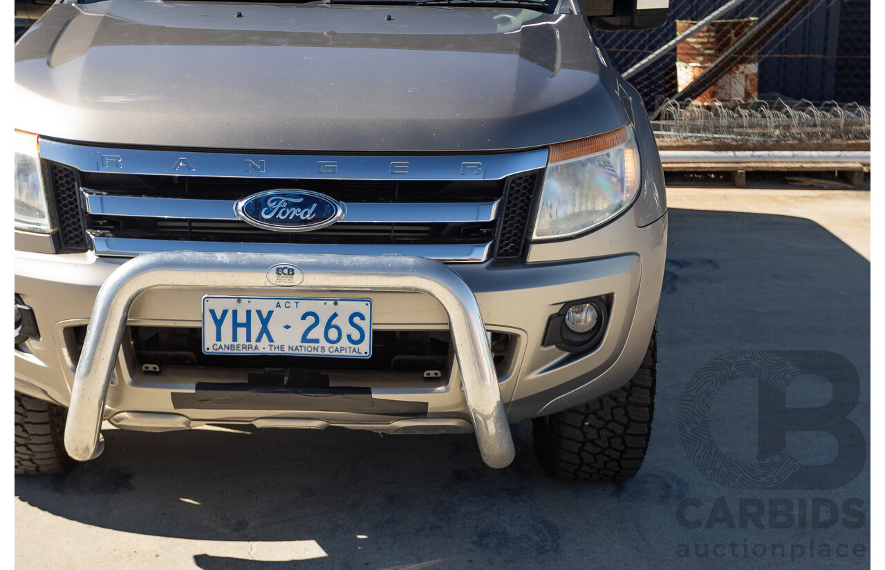 4/2012 Ford Ranger XLT 3.2 (4x4) PX Super Cab Pick Up Sparkling Gold Mica Turbo Diesel 3.2L