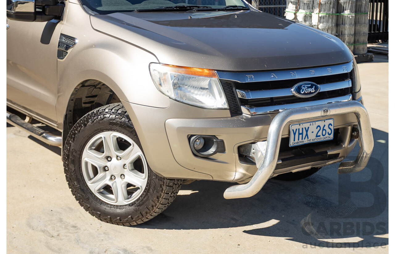 4/2012 Ford Ranger XLT 3.2 (4x4) PX Super Cab Pick Up Sparkling Gold Mica Turbo Diesel 3.2L