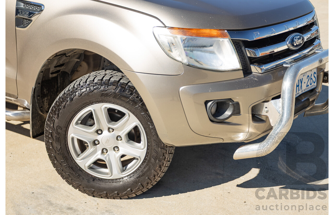 4/2012 Ford Ranger XLT 3.2 (4x4) PX Super Cab Pick Up Sparkling Gold Mica Turbo Diesel 3.2L