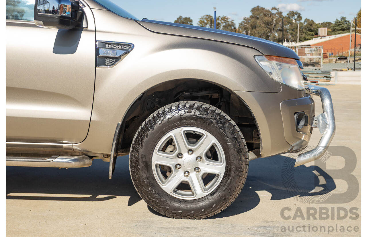 4/2012 Ford Ranger XLT 3.2 (4x4) PX Super Cab Pick Up Sparkling Gold Mica Turbo Diesel 3.2L