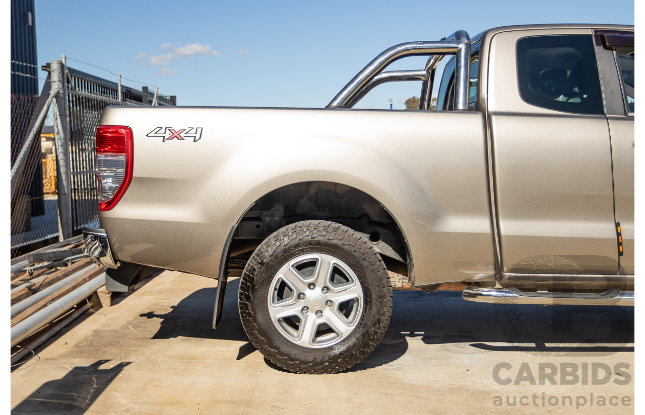 4/2012 Ford Ranger XLT 3.2 (4x4) PX Super Cab Pick Up Sparkling Gold Mica Turbo Diesel 3.2L