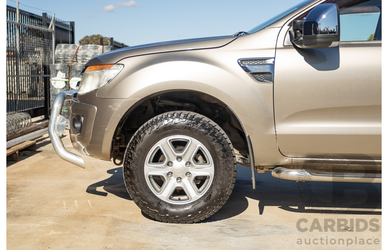4/2012 Ford Ranger XLT 3.2 (4x4) PX Super Cab Pick Up Sparkling Gold Mica Turbo Diesel 3.2L