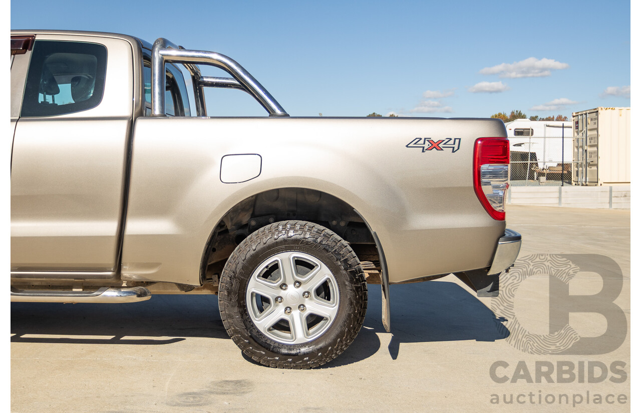 4/2012 Ford Ranger XLT 3.2 (4x4) PX Super Cab Pick Up Sparkling Gold Mica Turbo Diesel 3.2L