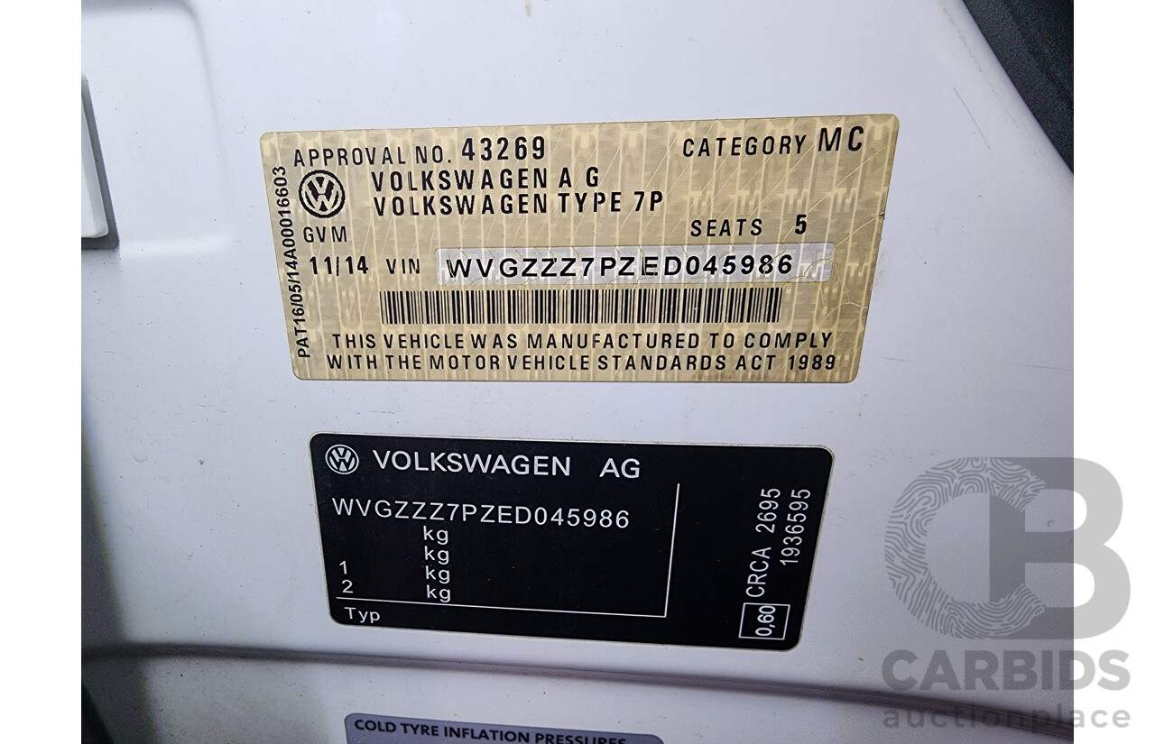 11/2014 Volkswagen Touareg V6 TDI 7P MY14 4d Wagon White 3.0L